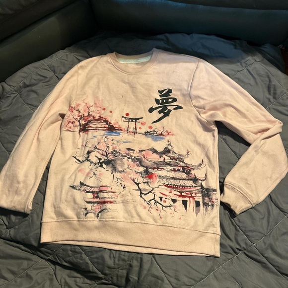 Men's Pink Graphic Sweater - Picture 2 of 2